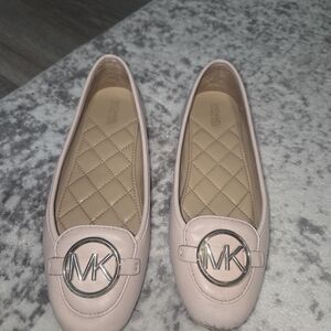 Michael Kors Lillie Light Pink Leather Ballet Flat